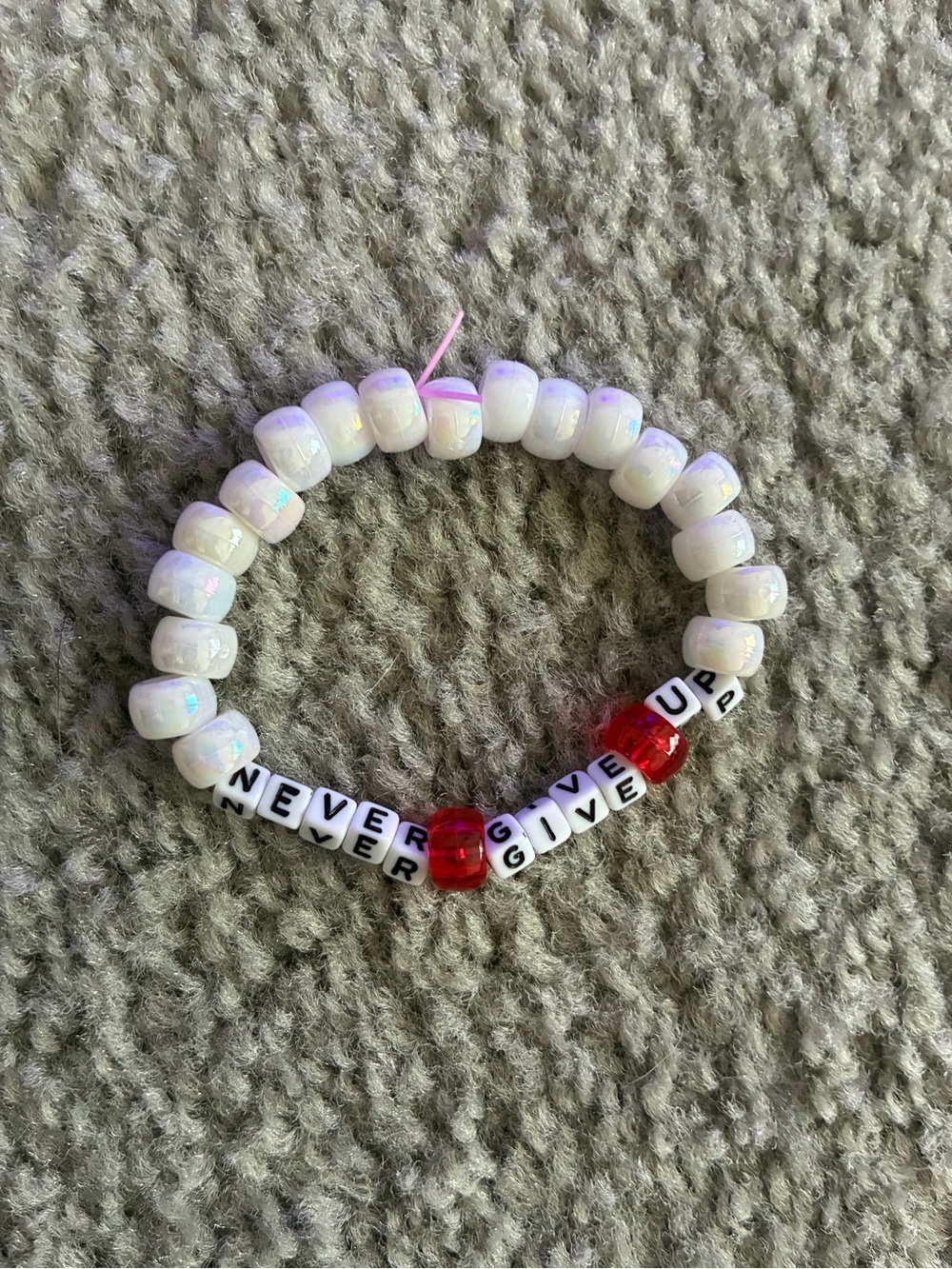 Never give up bracelet